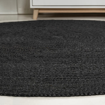 Zara Braided Coastal Cottage Round Jute Round Rug
